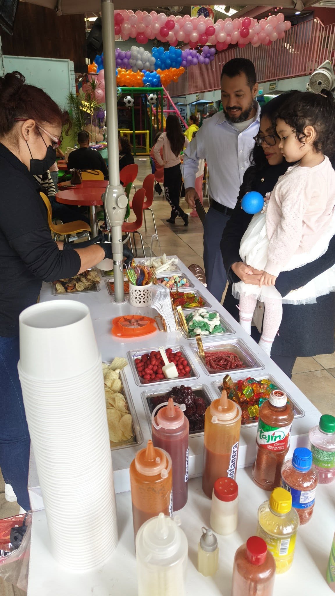 Barra de snacks montada